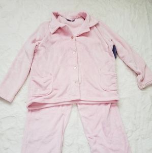 Laura Scott Pink Plush PJ Set NWT